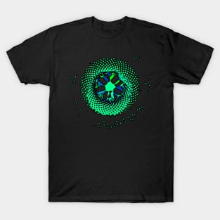 3D Glass Crystal Phyllotaxis Flower T-Shirt